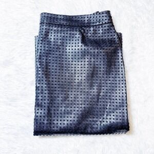 Catherine Malandrino Black Leather Skirt SZ8